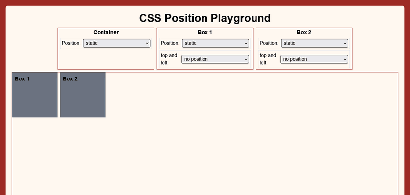 CSS Position Playground Banner